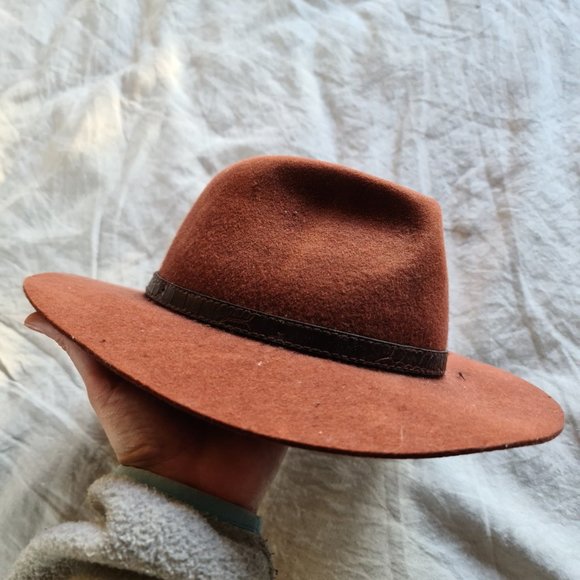 FALLEN BROKEN STREET Wool Felted Brown Winter Festival Hat RRP$100 - Picture 5 of 6